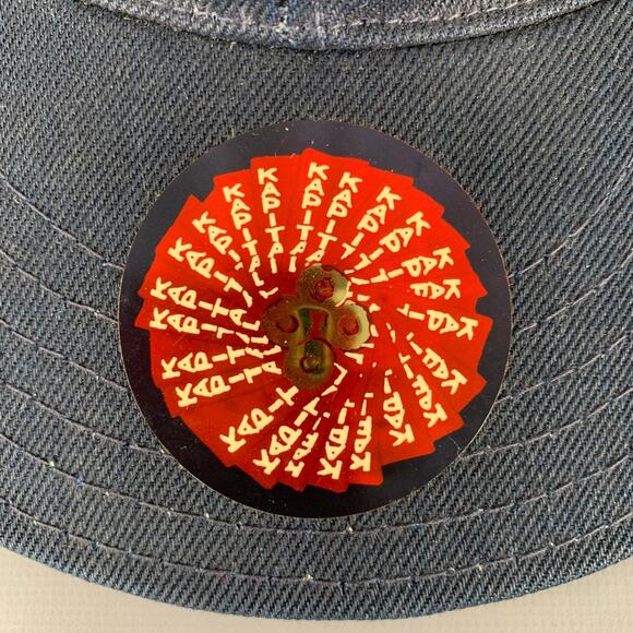 KAPITAL Size 7 1/2 Indigo Mixed Fabrics Patchwork Cotton Hat - Picture 7 of 9